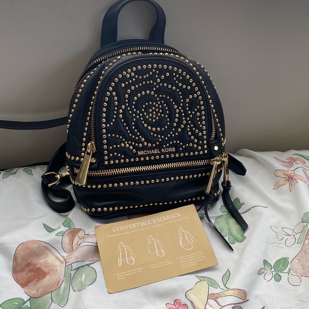 Michael Kors Mini Studded Convertible Backpack